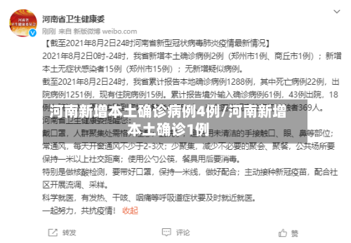 河南新增本土确诊病例4例/河南新增本土确诊1例-第3张图片