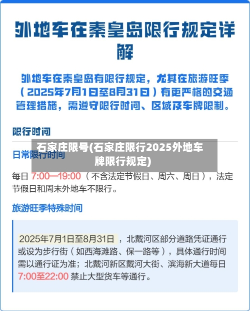 石家庄限号(石家庄限行2025外地车牌限行规定)-第2张图片