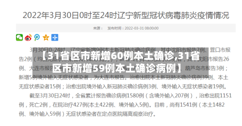 【31省区市新增60例本土确诊,31省区市新增59例本土确诊病例】-第2张图片