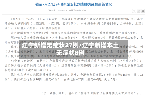 辽宁新增无症状27例/辽宁新增本土无症状8例-第2张图片