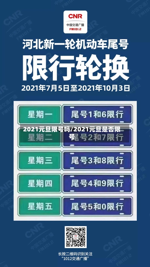 2021元旦限号吗/2021元旦是否限号