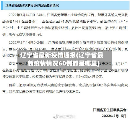 辽宁省最新疫情通报(辽宁省最新疫情情况60例都是哪里)-第2张图片