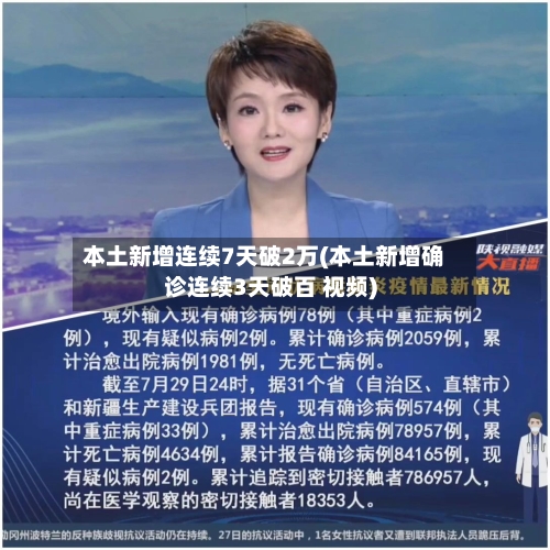 本土新增连续7天破2万(本土新增确诊连续3天破百 视频)-第2张图片