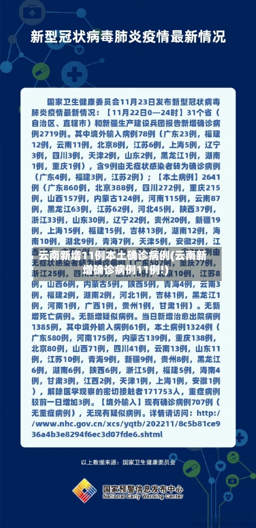 云南新增11例本土确诊病例(云南新增确诊病例11例!)