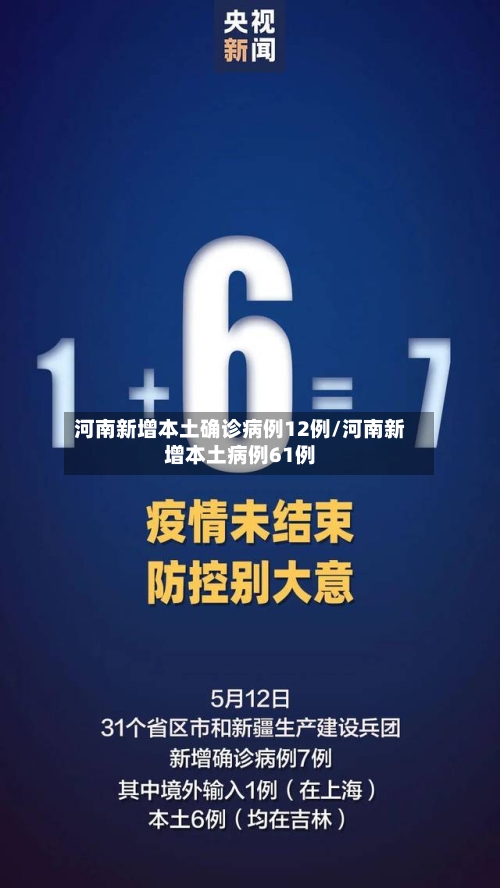 河南新增本土确诊病例12例/河南新增本土病例61例