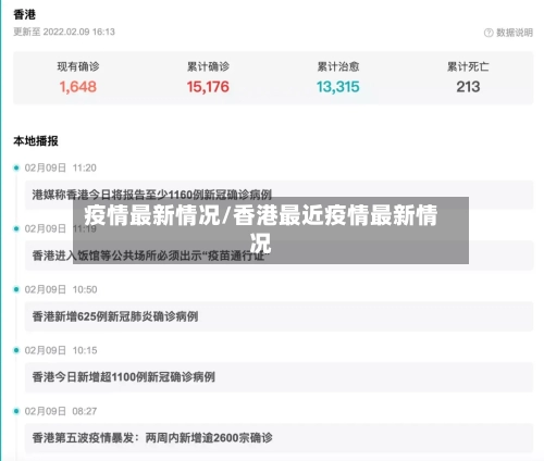 疫情最新情况/香港最近疫情最新情况